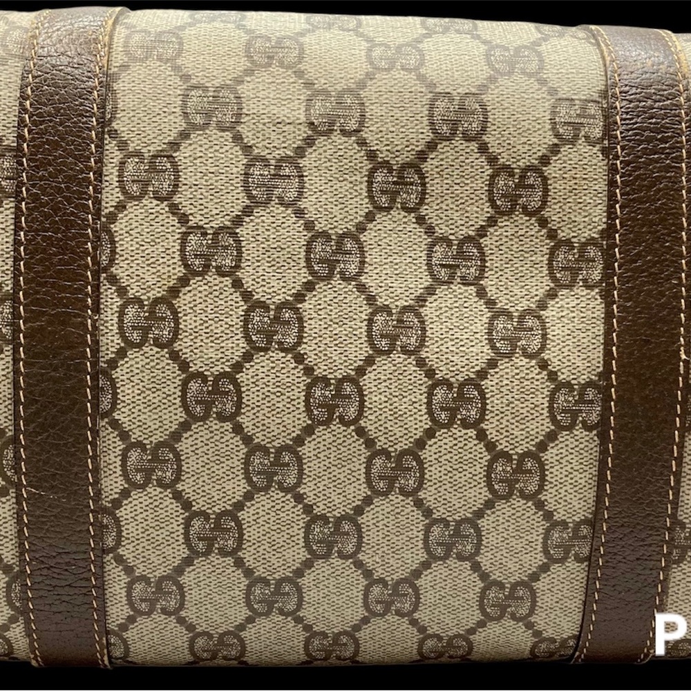 Gucci Brown Monogram Canvas Top-Handle Bag with Green-Red Web - Picture 6 of 11